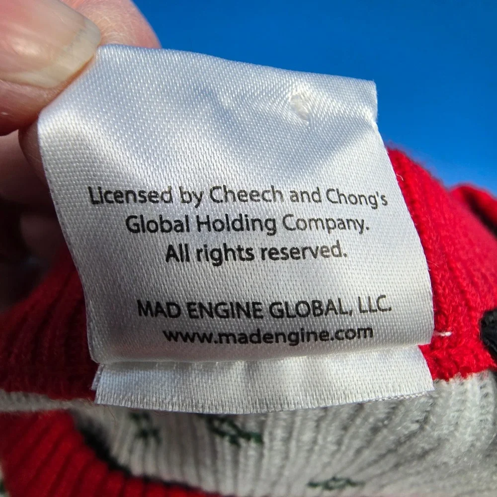 Cheech & Chong Ugly Christmas Sweater XL NWOT Happy Holidaze Mad Engine Licensed